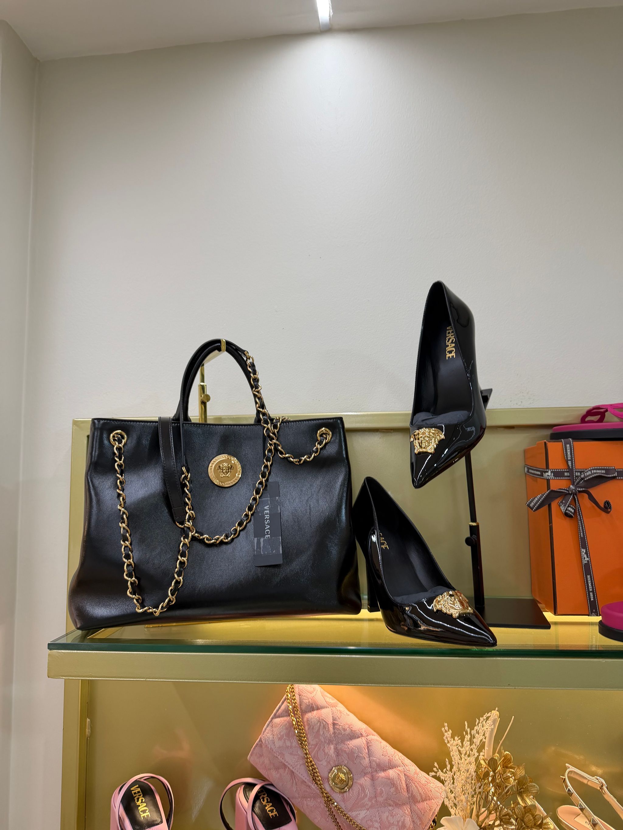 Bolsa Versace medusa patent leather _0