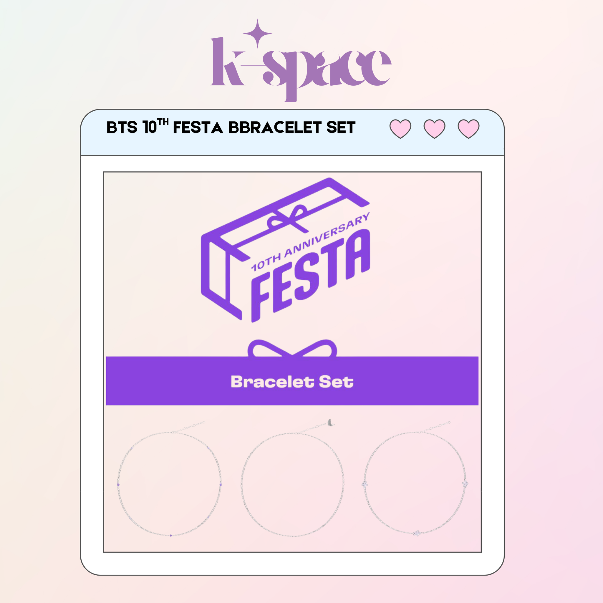 BTS 10TH FESTA BBRACELET SET_0