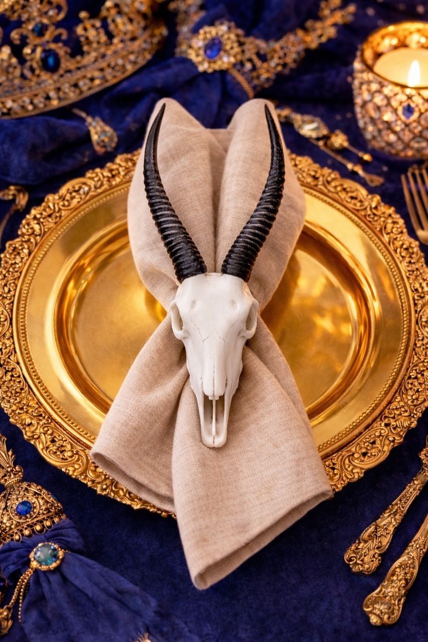 BlesBuck Skull Napkin Rings  _0