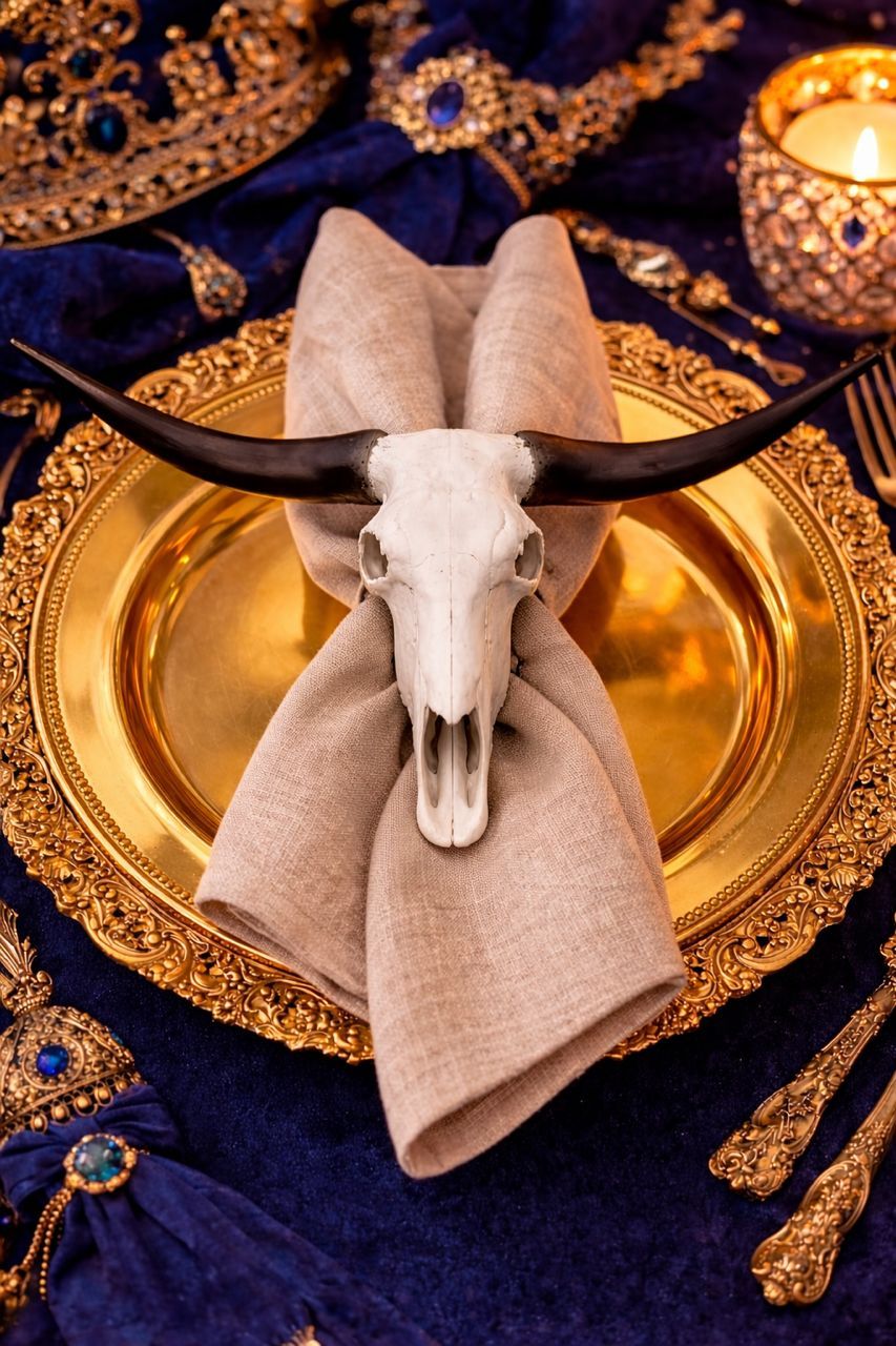 Texas Longhorn Skull Napkin Rings   _0