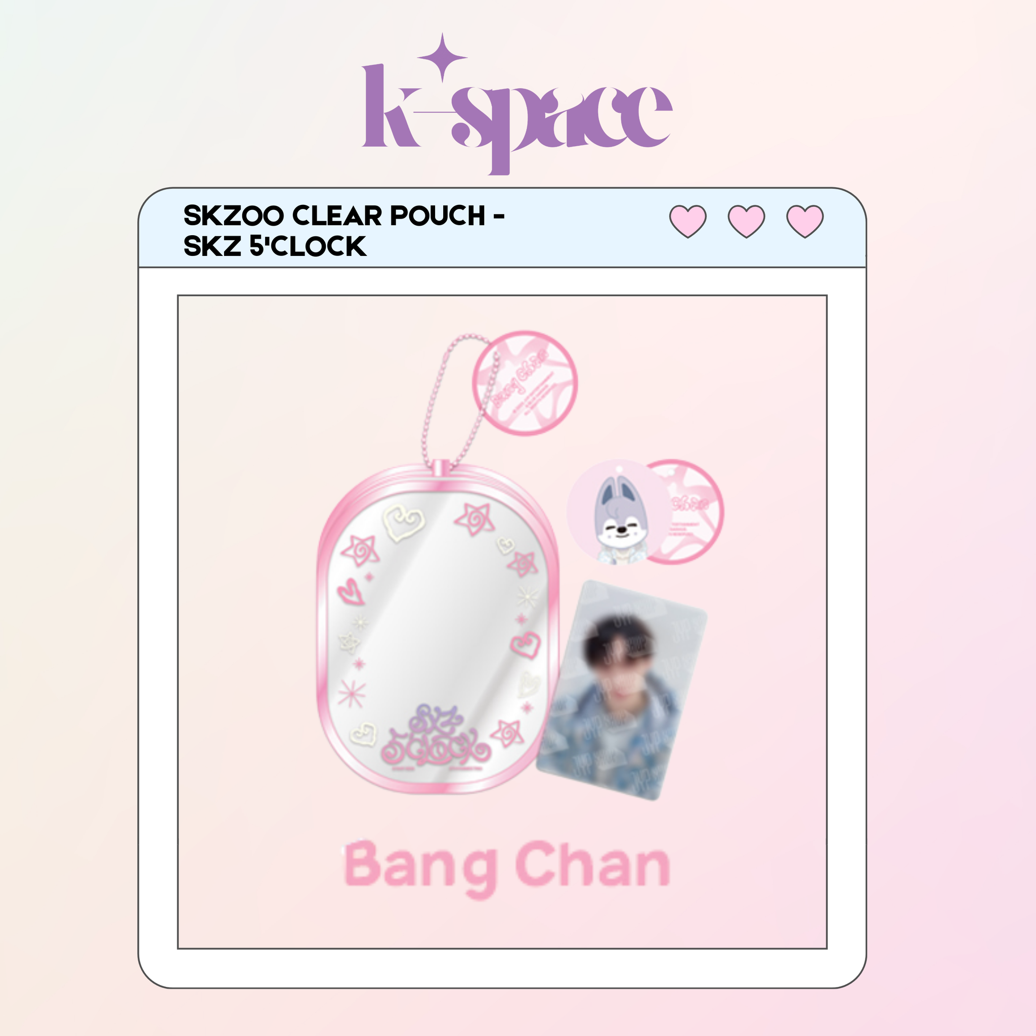 Stray Kids - SKZOO CLEAR POUCH -  SKZ 5'CLOCK_0