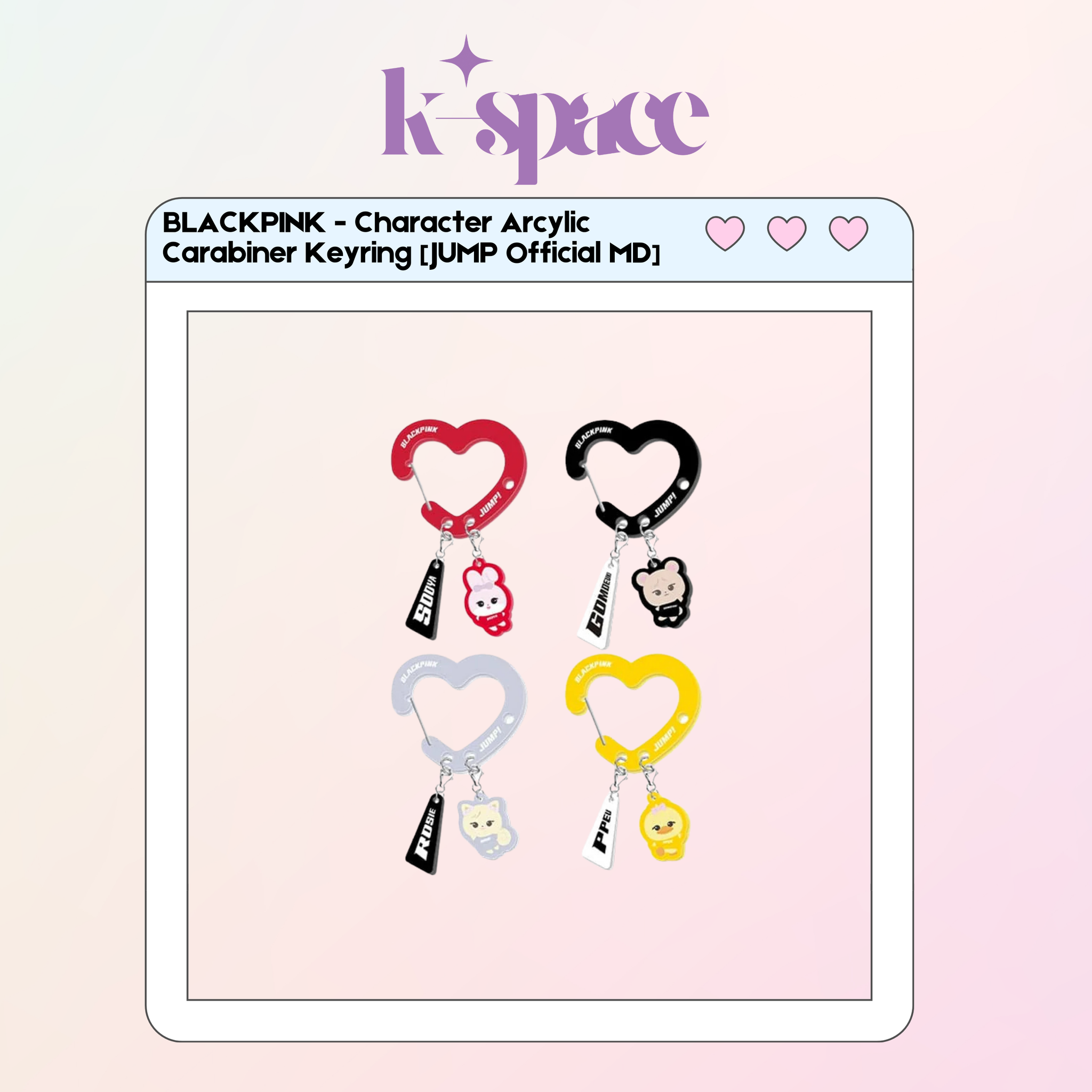 BLACKPINK - Character Arcylic Carabiner Keyring [JUMP Official MD]_0