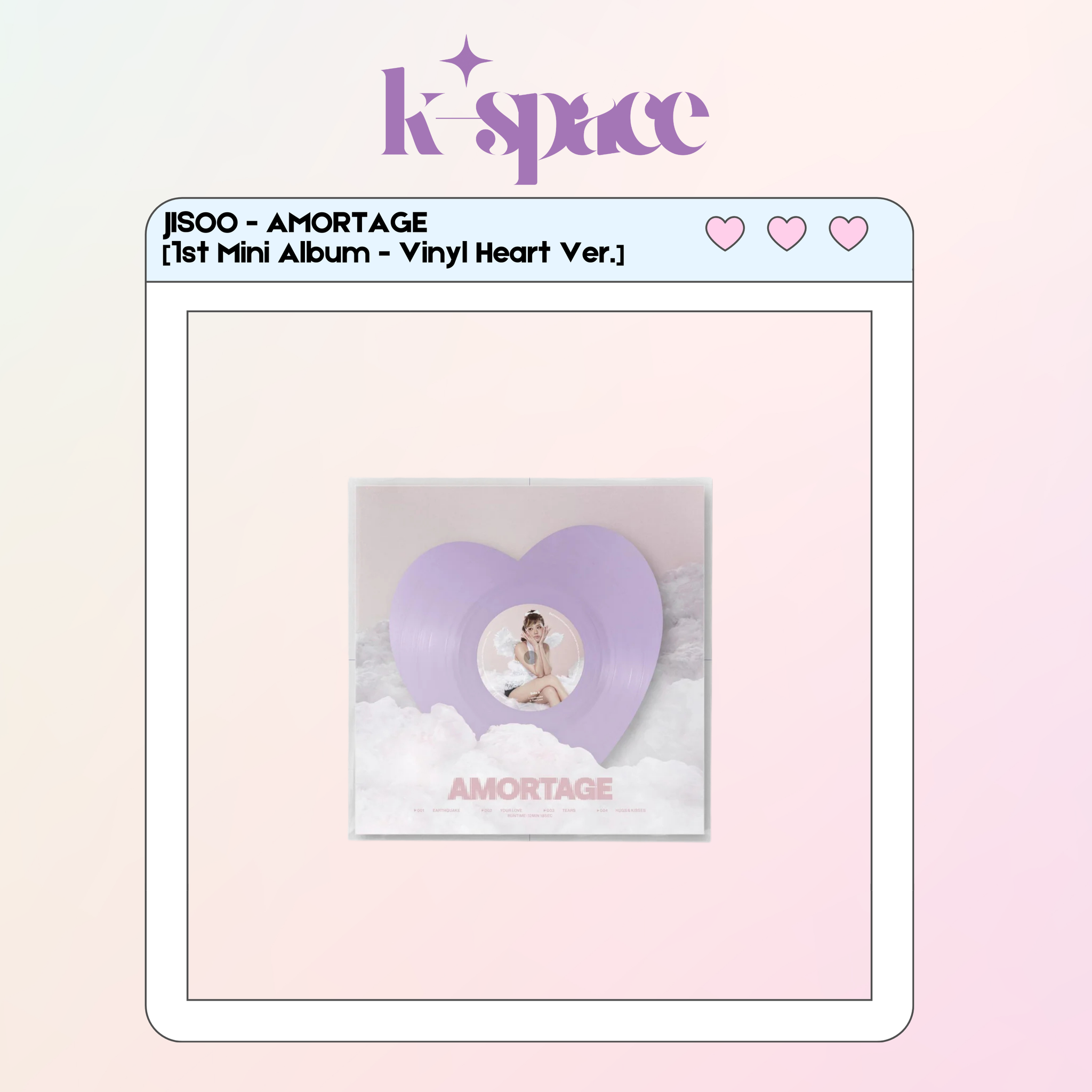 JISOO Blackpink - AMORTAGE [1st Mini Album - Vinyl Heart Ver.]_0