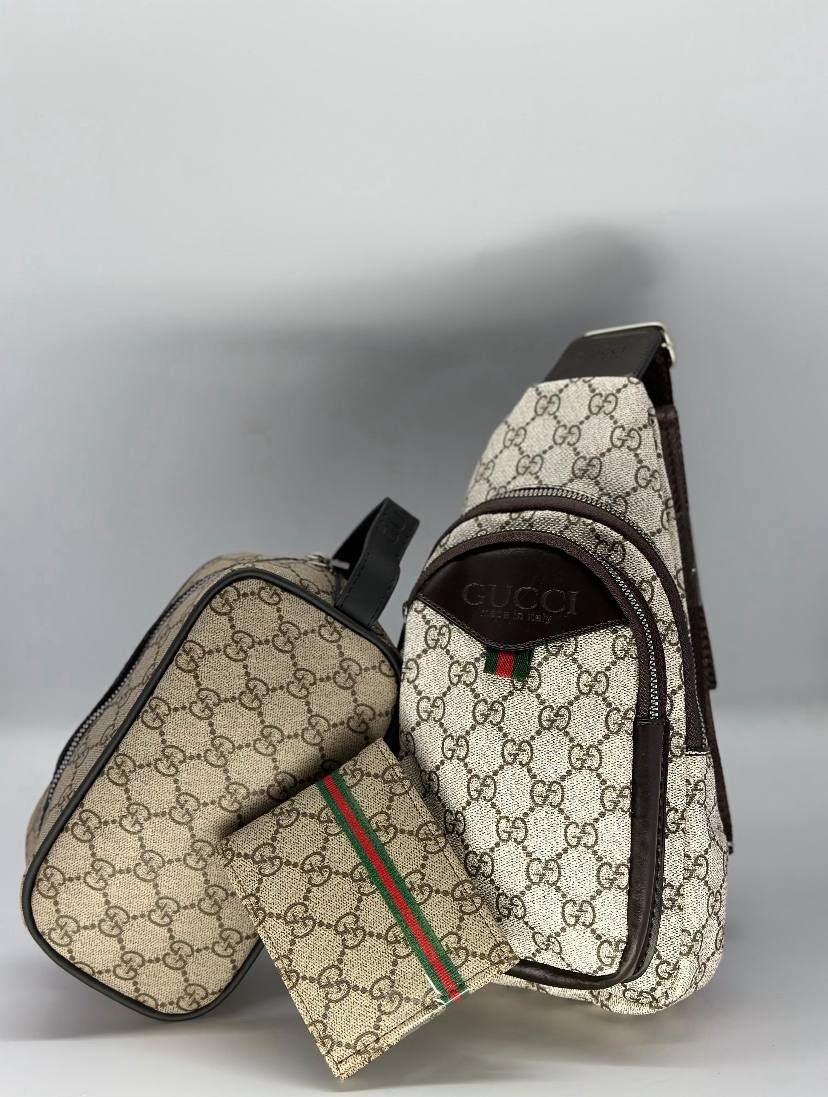 סט 3 פריטים – תיק כתף, פאוץ׳ וארנק_0