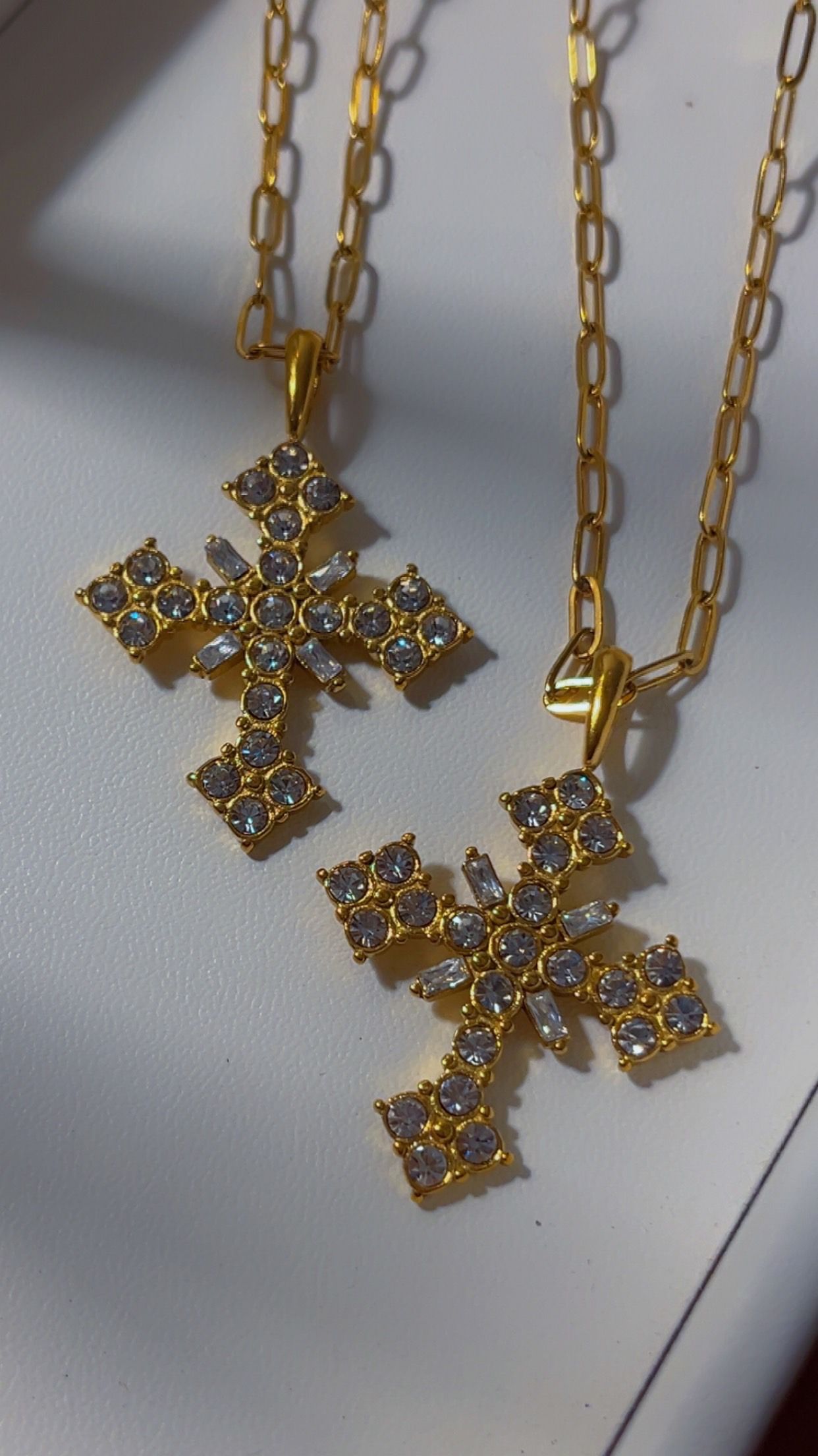 Diamond pendant Cross Necklace _2