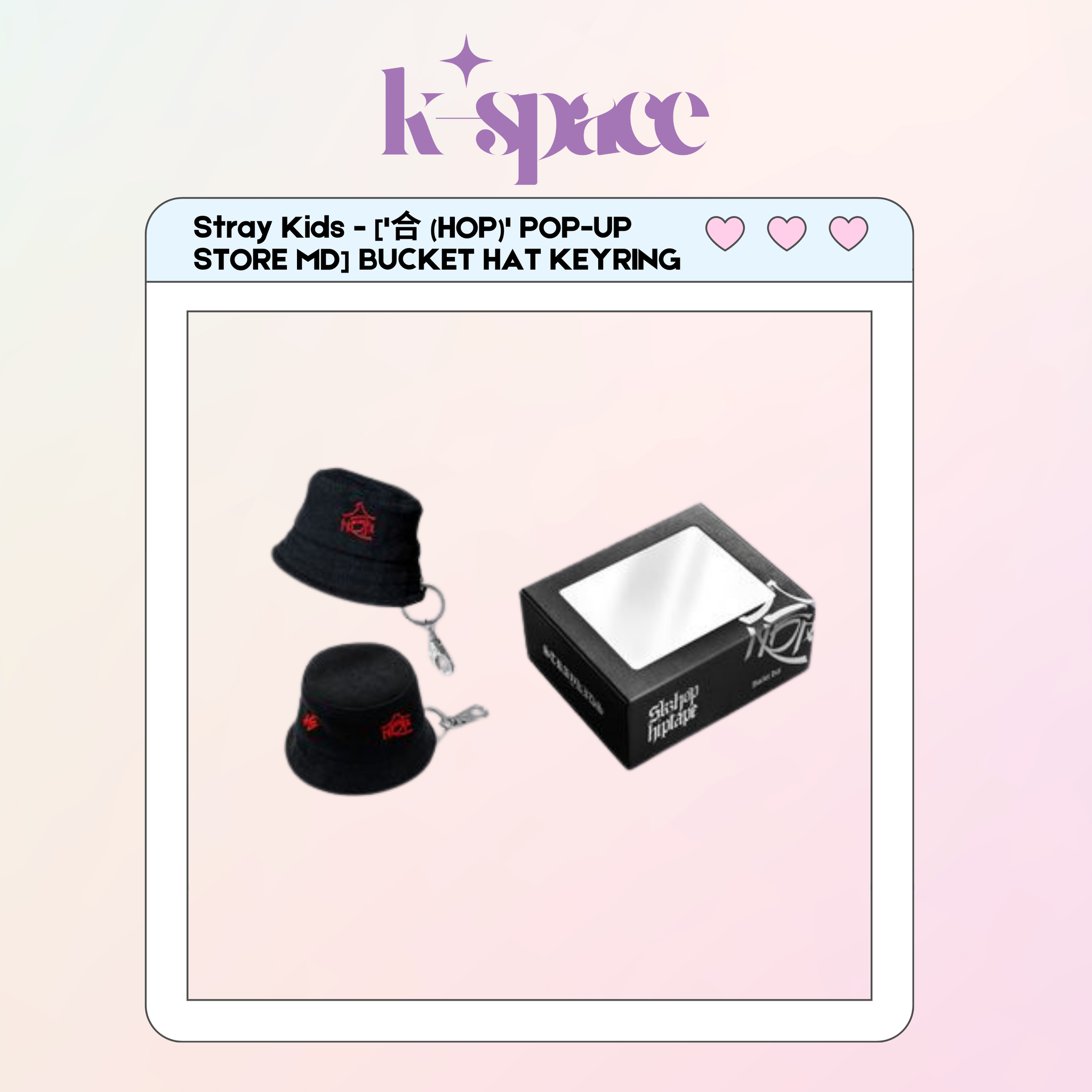 Stray Kids - ['合 (HOP)' POP-UP STORE MD] BUCKET HAT KEYRING_0