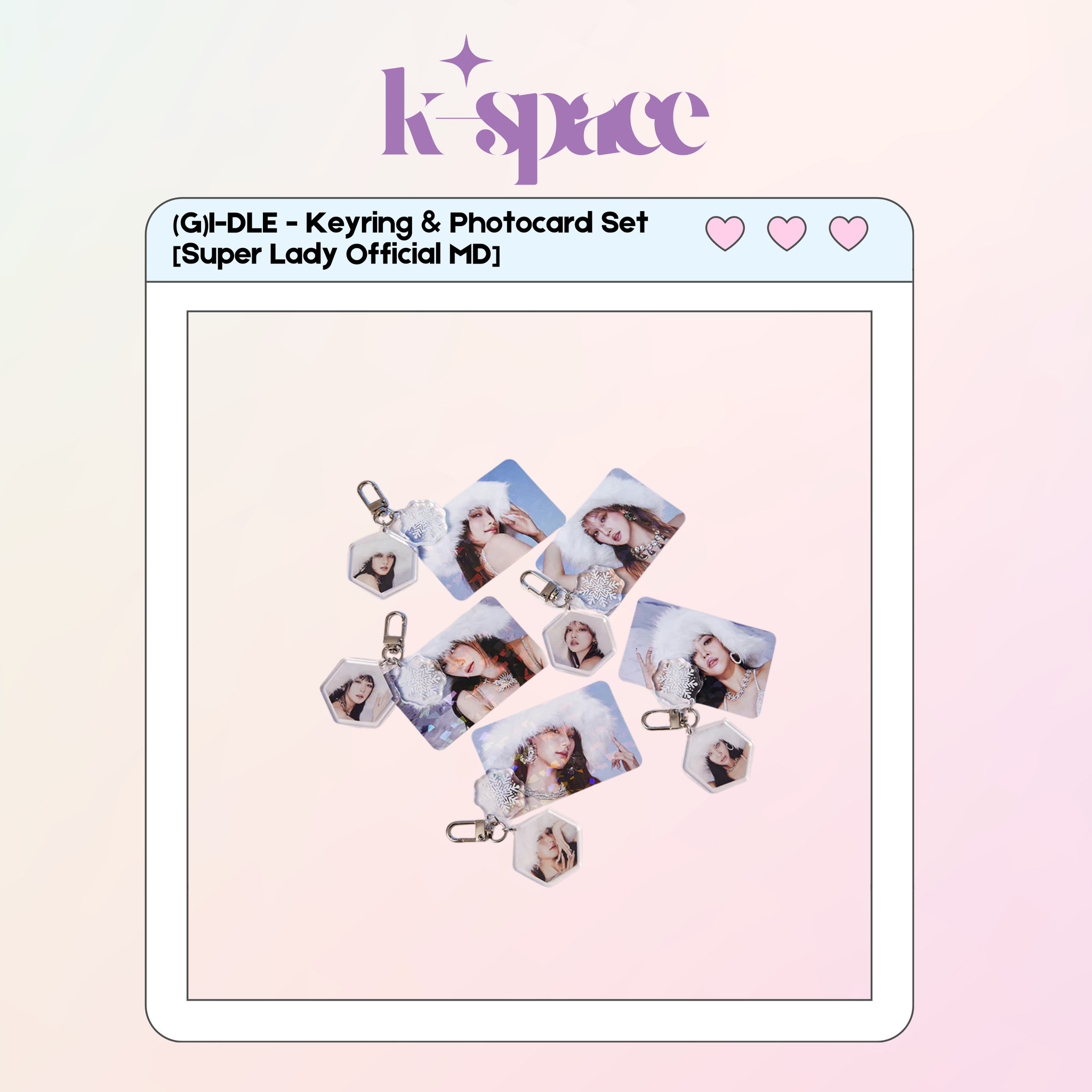 (G)I-DLE - Keyring & Photocard Set 1 Ver. [Super Lady Official MD]_0