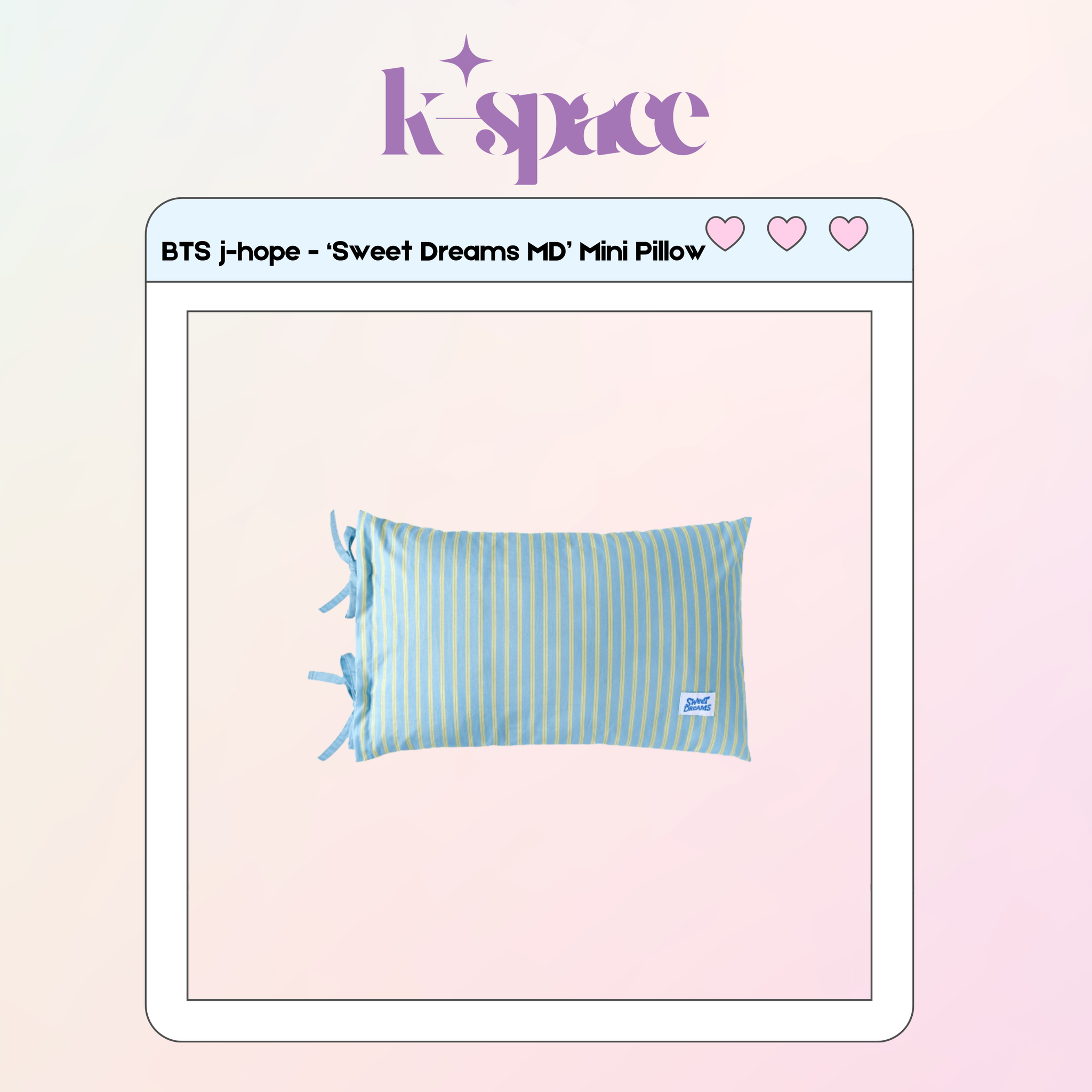 BTS j-hope -  ‘Sweet Dreams MD’ Mini Pillow_0