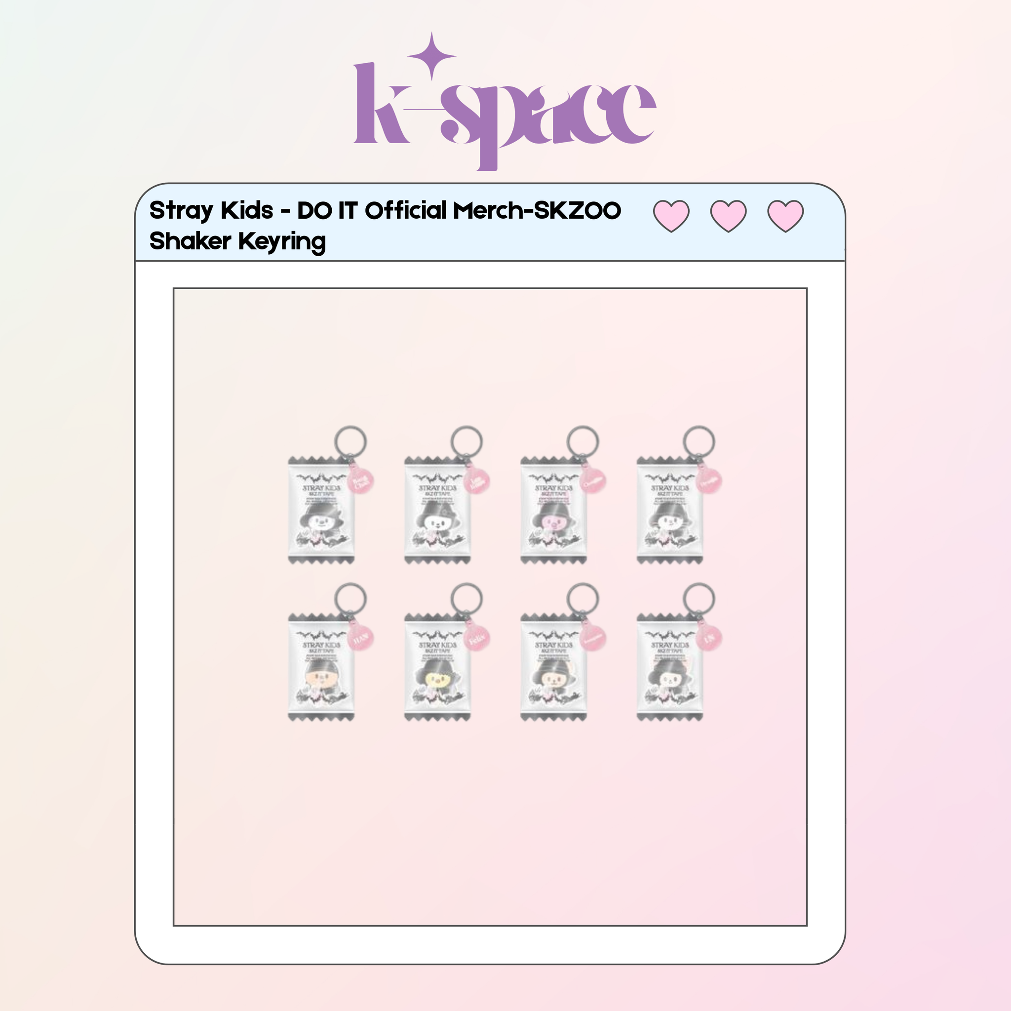 Stray Kids - DO IT Official Merch-SKZOO Shaker Keyring_0