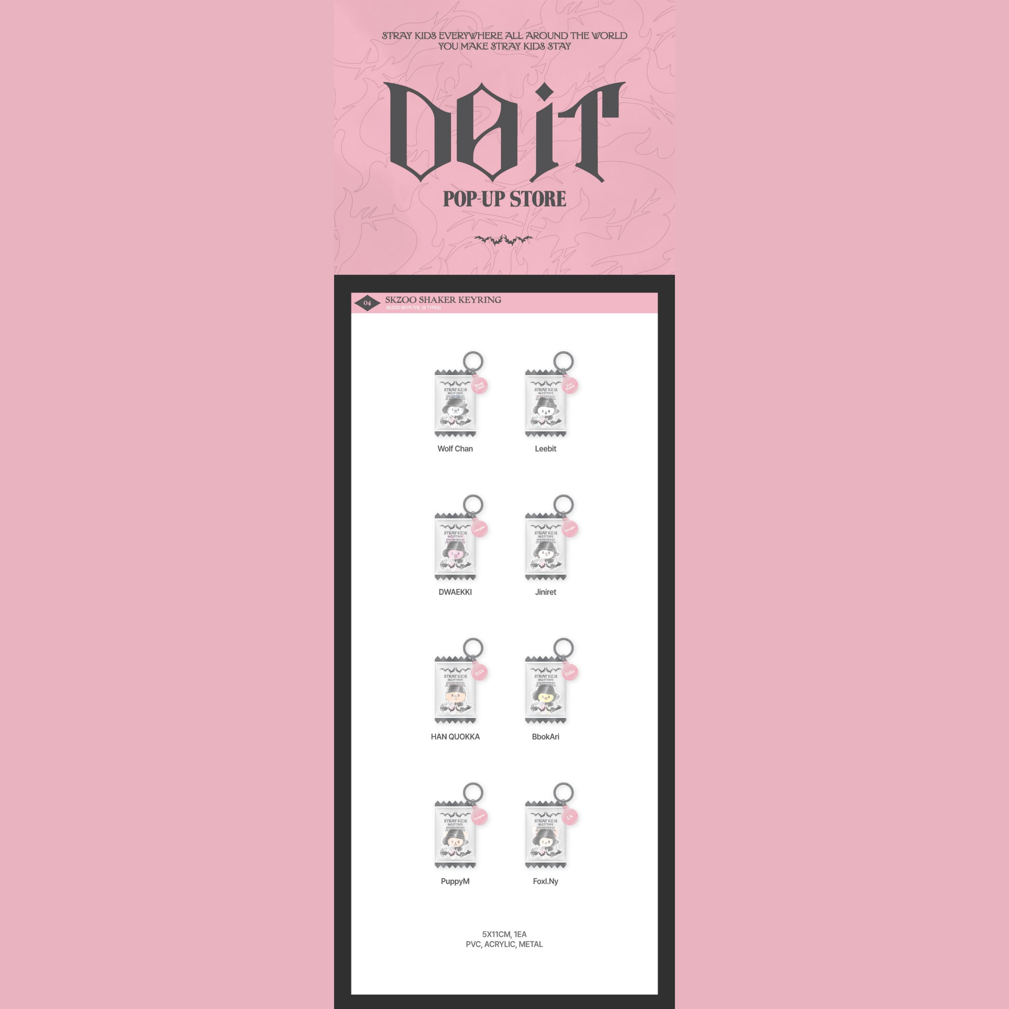 Stray Kids - DO IT Official Merch-SKZOO Shaker Keyring_1