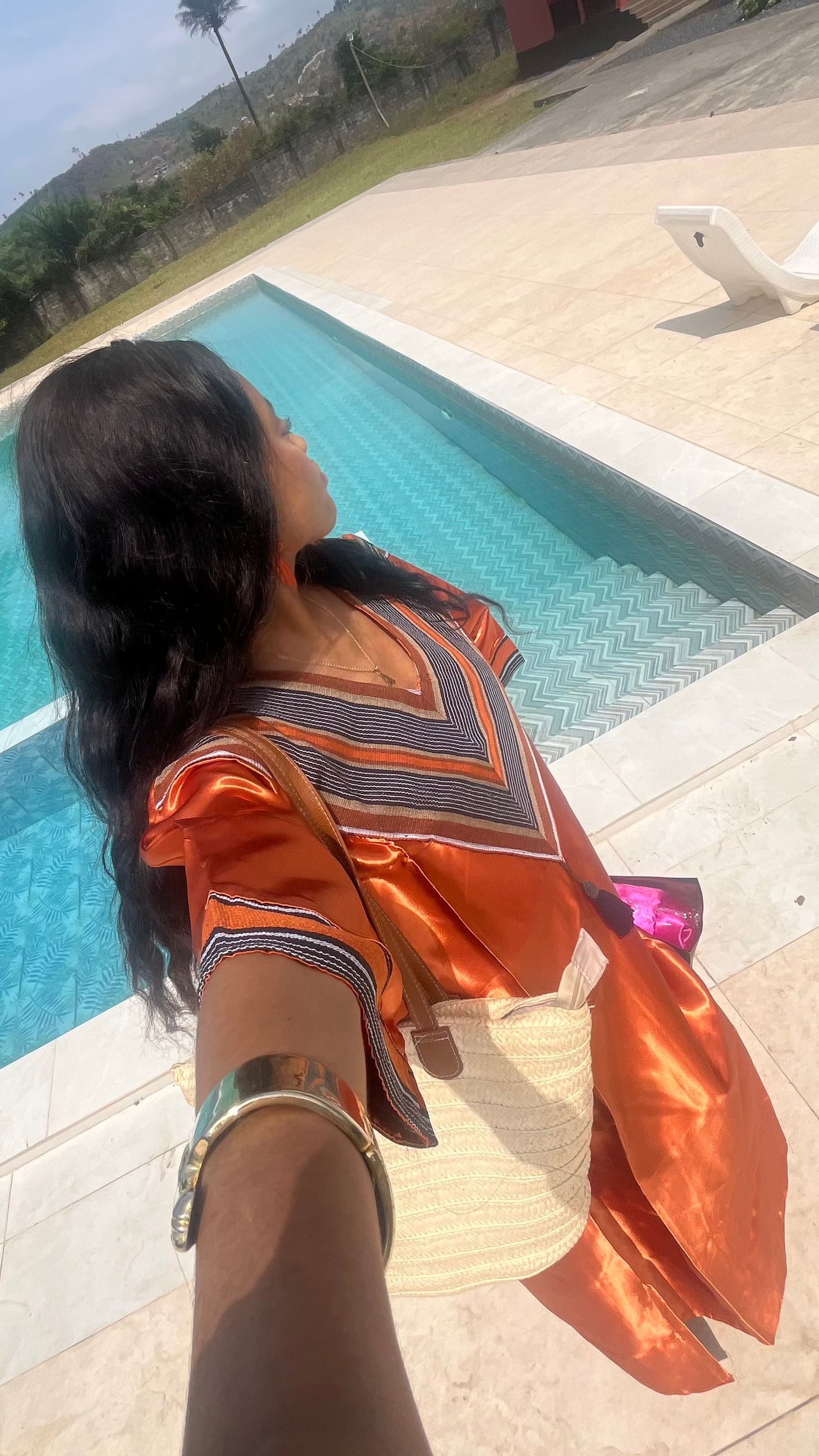 Orange - Mikado Aso Oke Bubu Kaftan _1