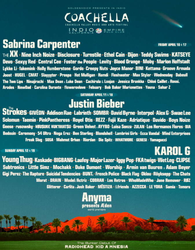 Coachella music festival General Admission tickets _0