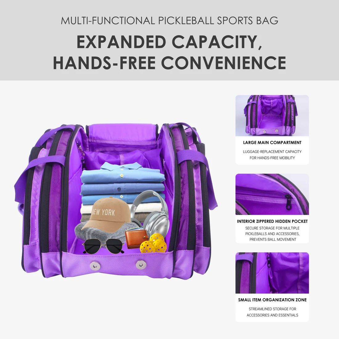 Luzz Pickleball Pro Bag - Royal Purple_2