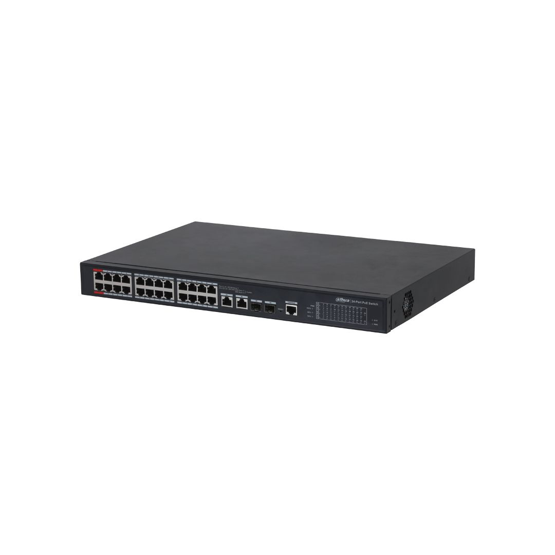 DH-PFS4226-24ET-240 | 24-port 100 Mbps + 2-port Gigabit Managed PoE Switch_0