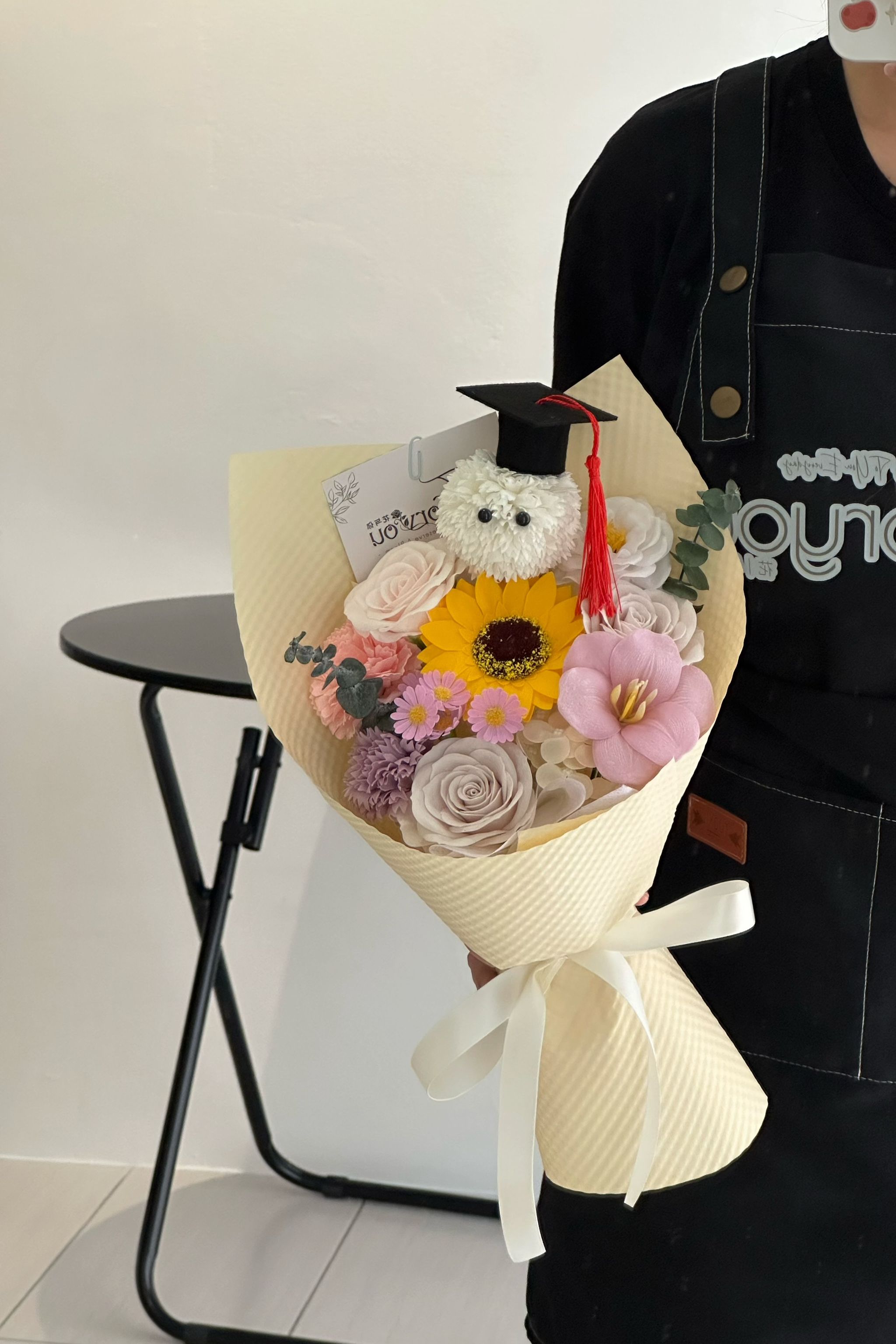 (GP027) Graduation Ping Pong Soap Flower Bouquet _1