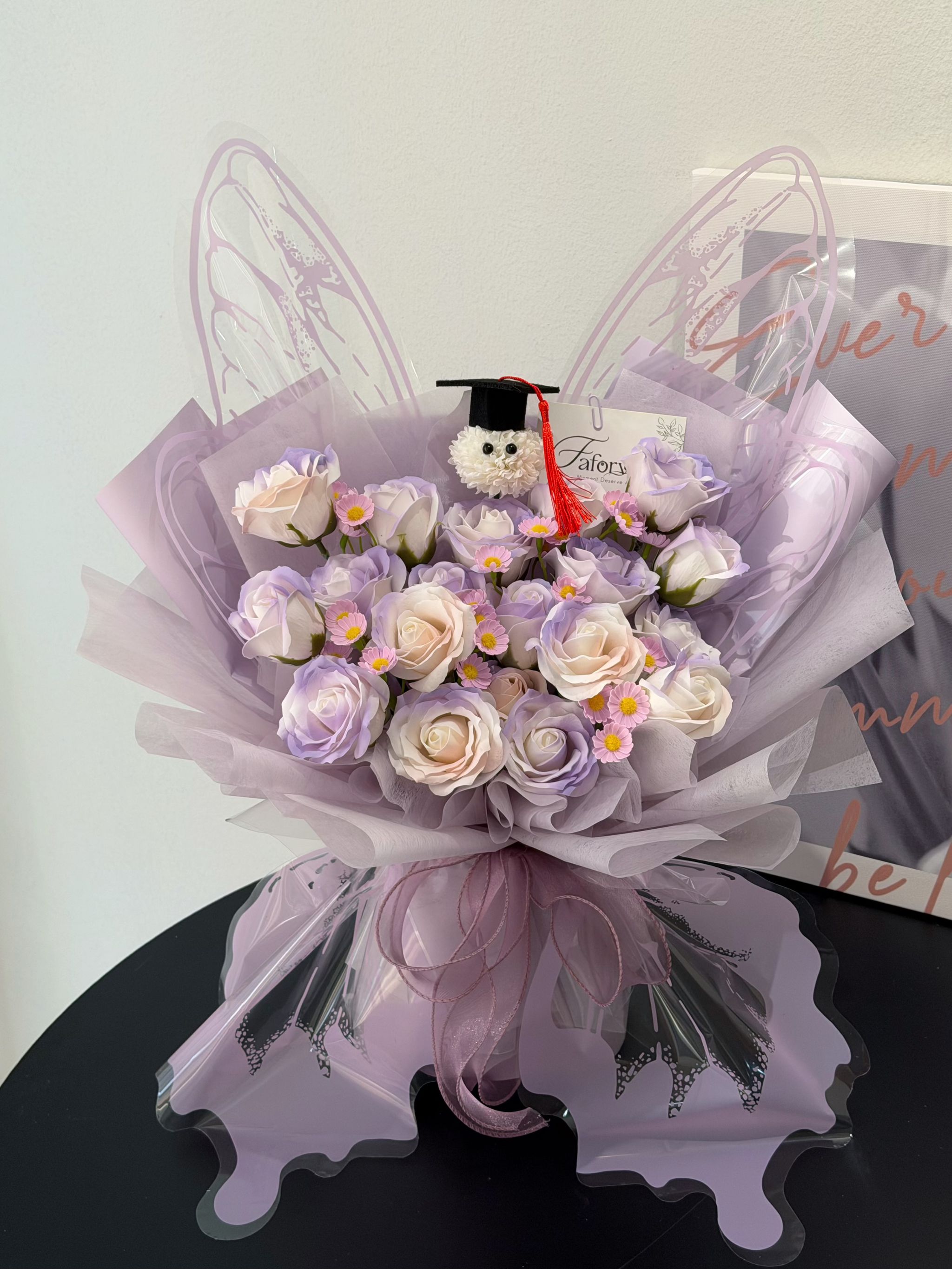 (GP030) Ping Pong Purple Butterfly Bouquet _1