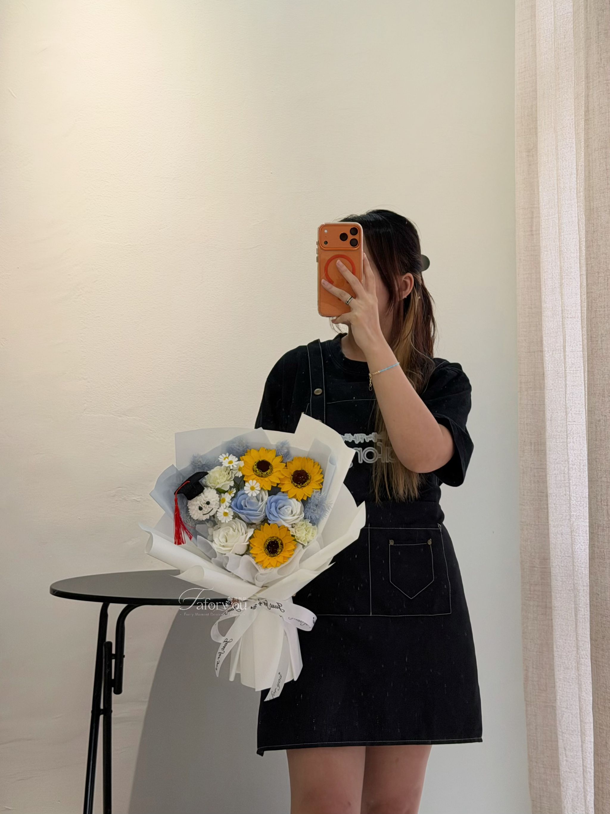 (GP033) Graduation Ping Pong Soap Flower Bouquet _2