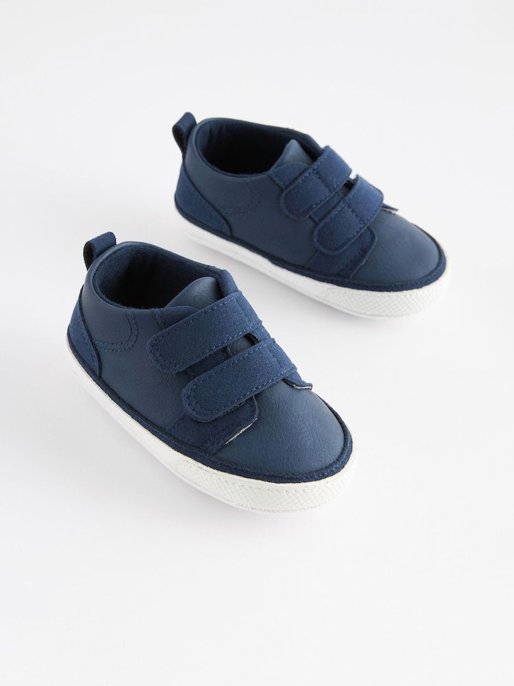 Navy Blue Touch Fastening Baby Trainers  | Next_0
