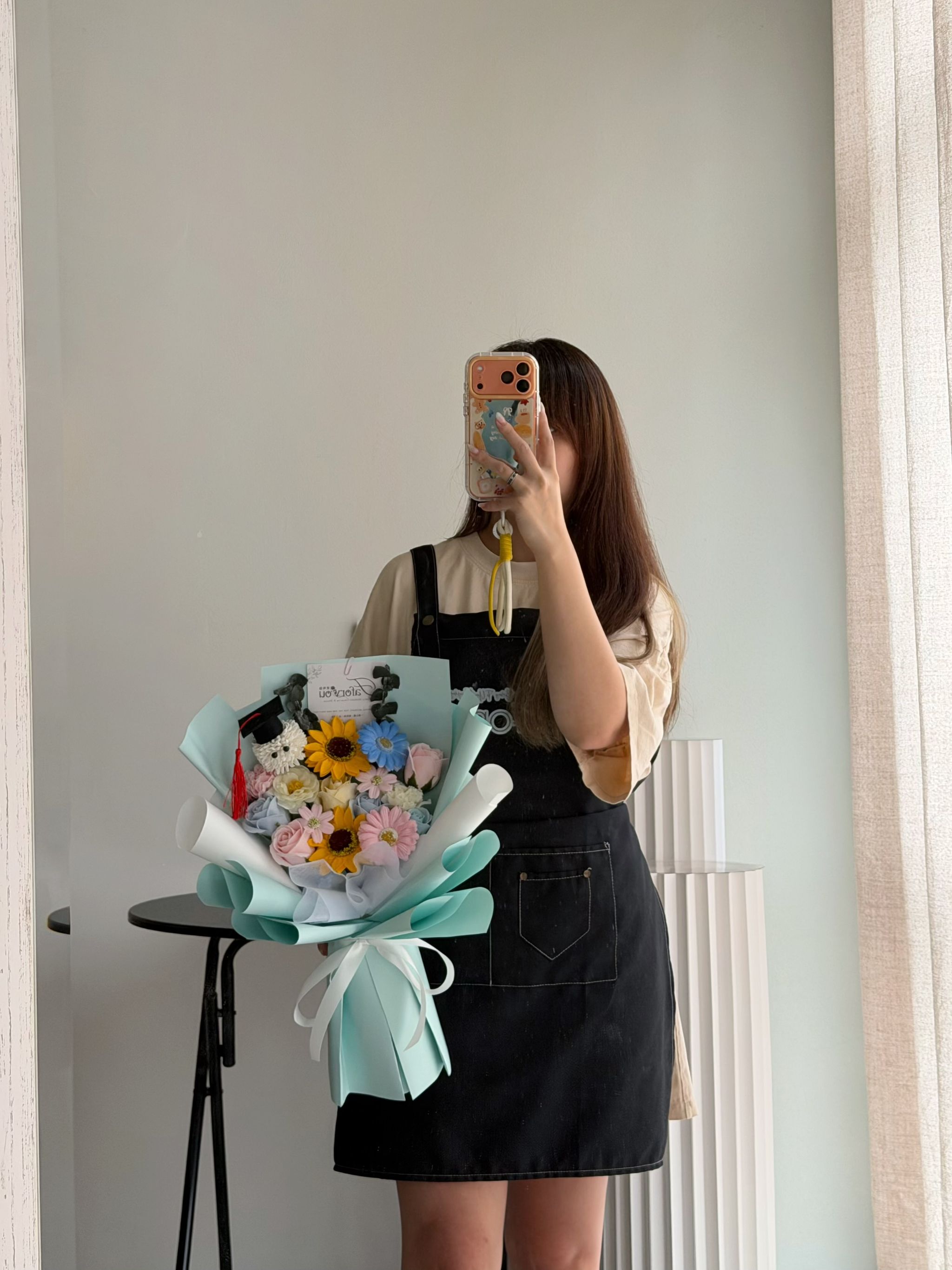 (GP038) Graduation Ping Pong Soap Flower Bouquet  _2