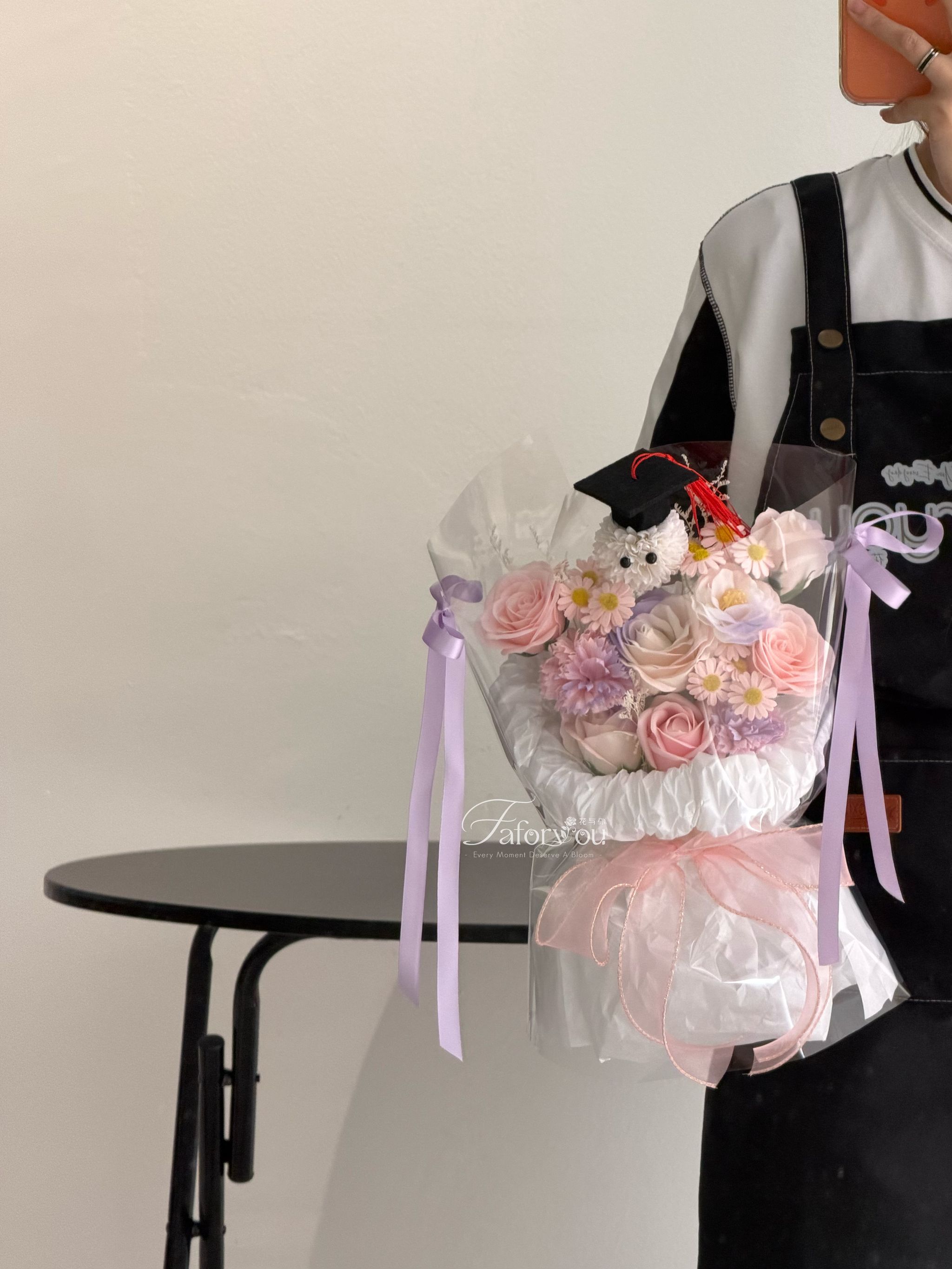 (GP024) Graduation Ping Pong Mixed Transparent Bouquet_1
