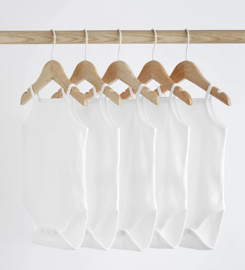 Baby Girl White Strappy Bodysuits 5 Pack | Next _0