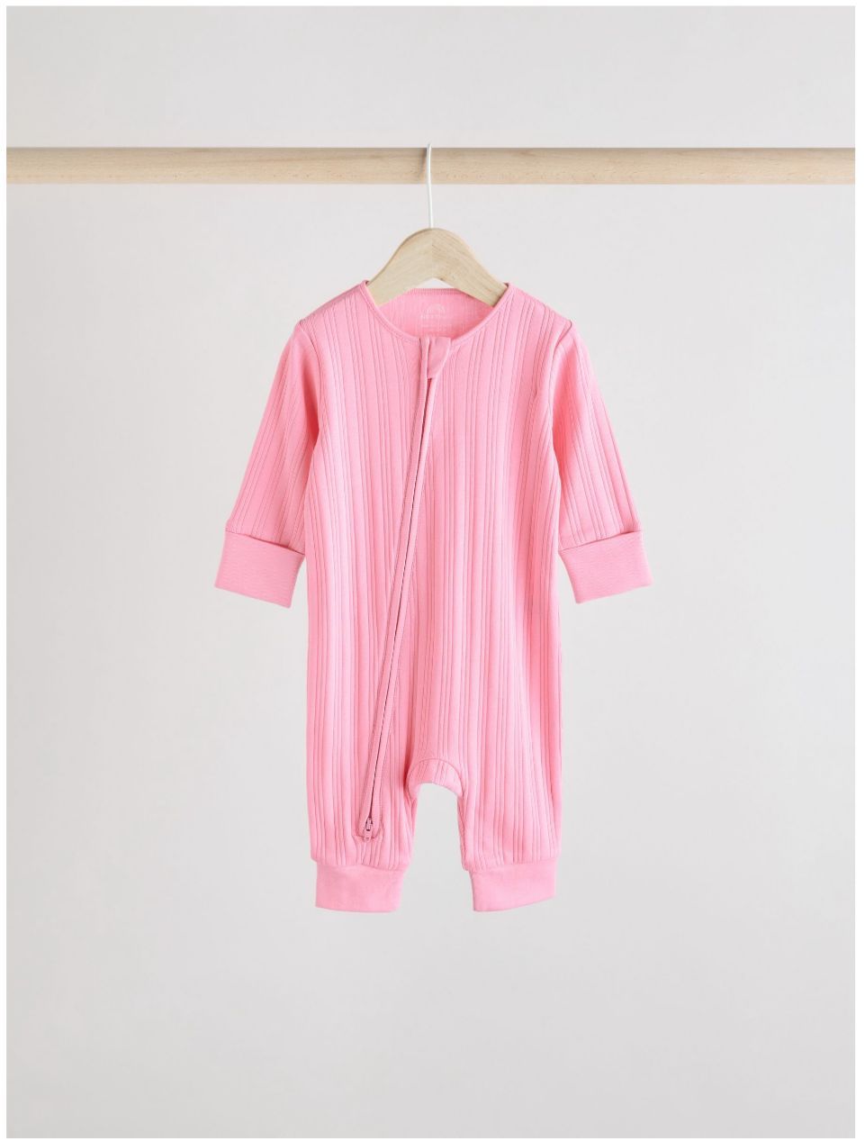 Multi 100% Cotton Rib Baby Two Way Zip Sleepsuits | Next_5