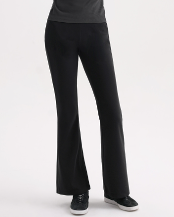 Skullpig - Cotton Peach Bootcut Pants 1+1_2