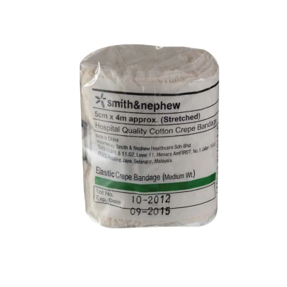 Smith & Nephew Elastic Crepe Bandage Medium Weight 5cm x 4m_0