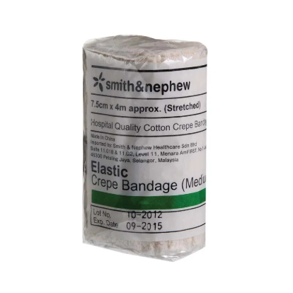 Smith & Nephew Elastic Crepe Bandage (Medium Weight)7.5cm x 4m (Stretched)_0