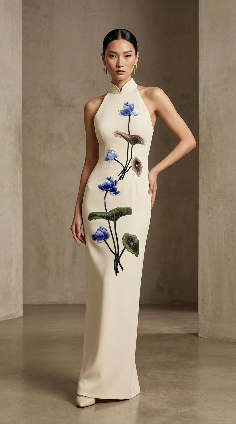 BLUE LOTUS on Ivory_2