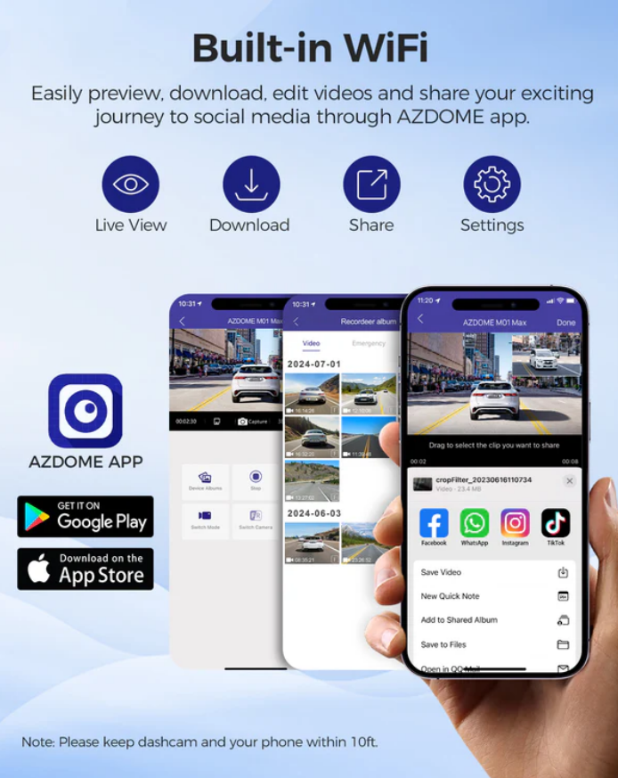 AZDOME M01 Max 4K Dash Cam (64GB)_5