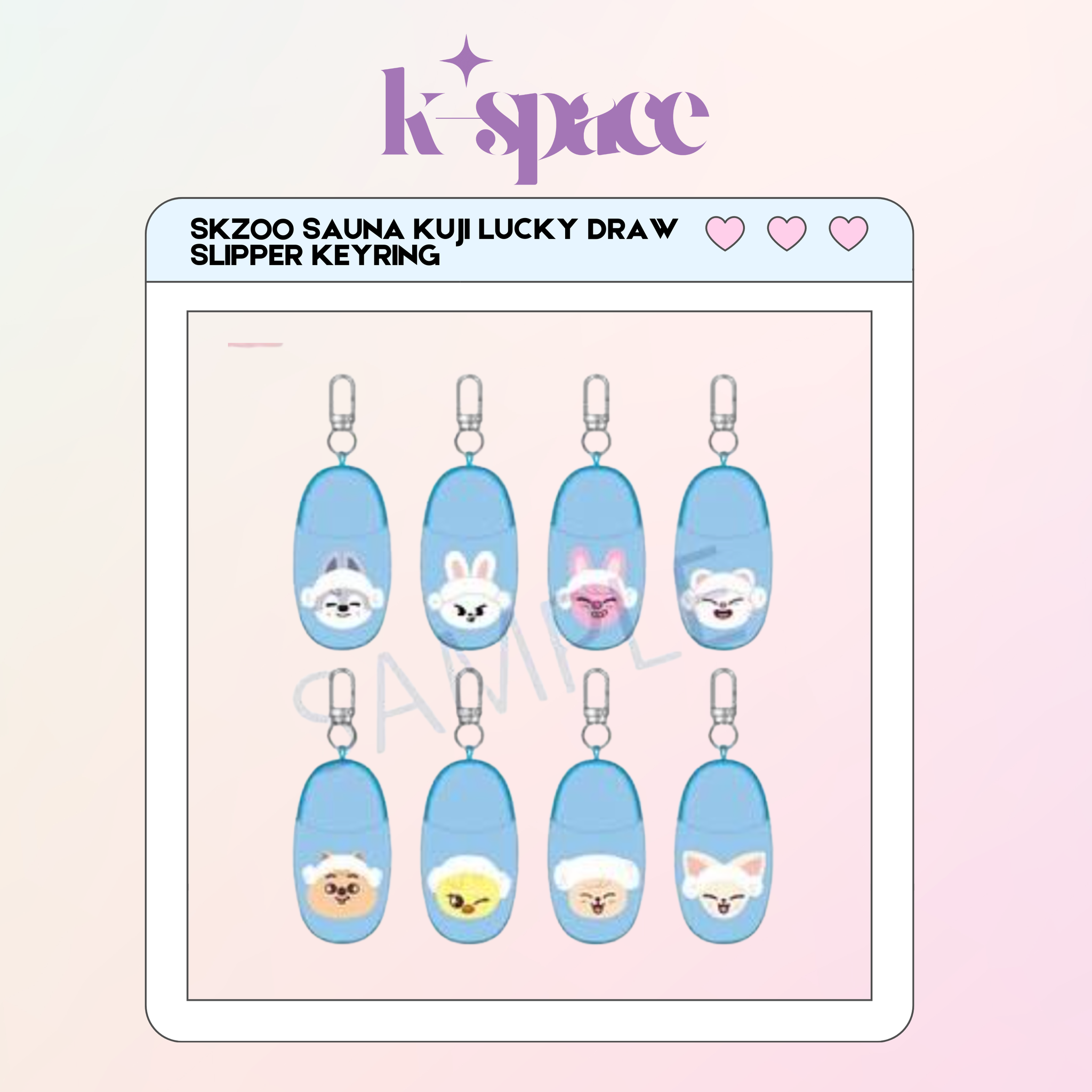 SKZOO SAUNA KUJI LUCKY DRAW SLIPPER KEYRING_0