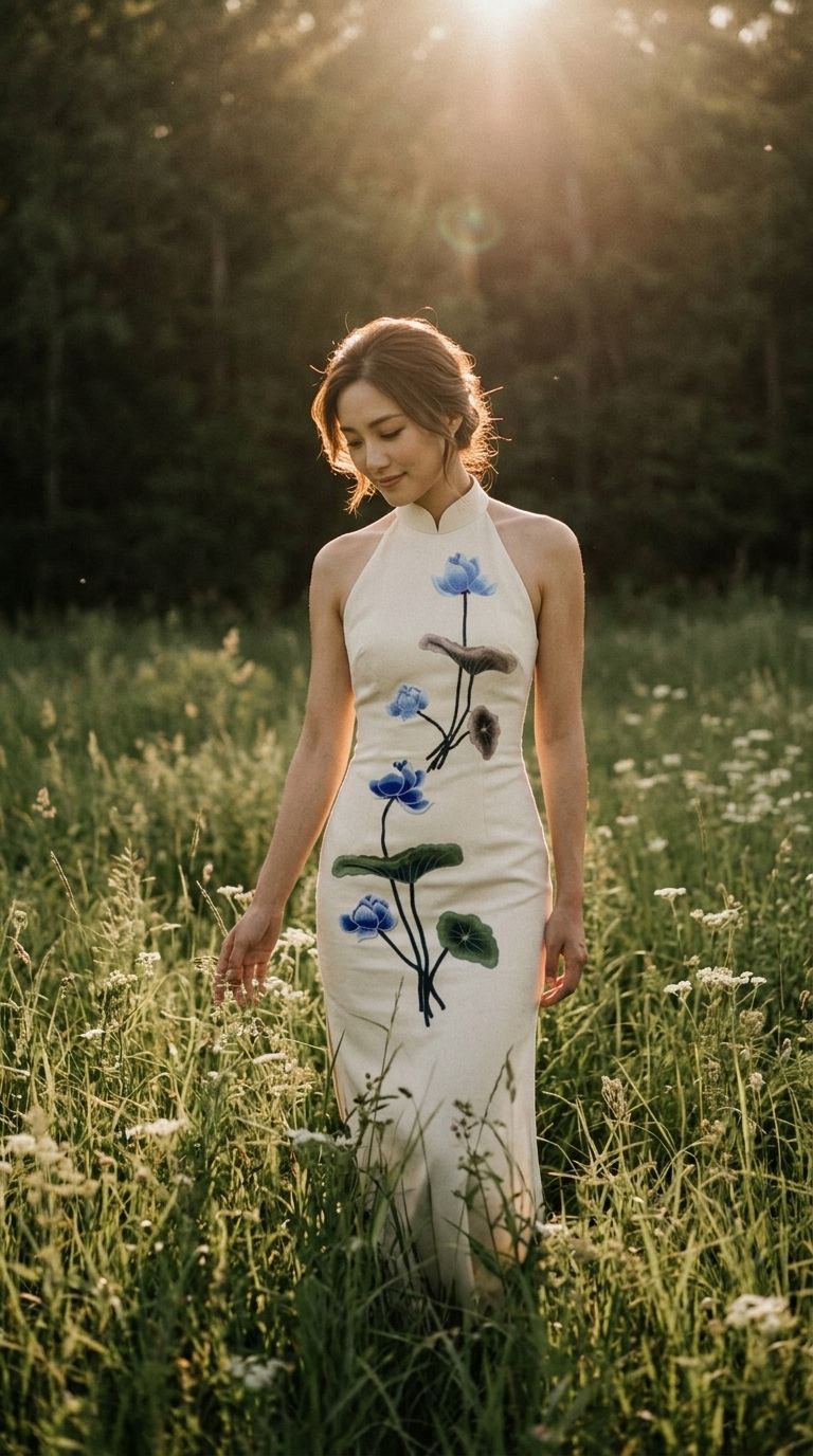 BLUE LOTUS on Ivory_5