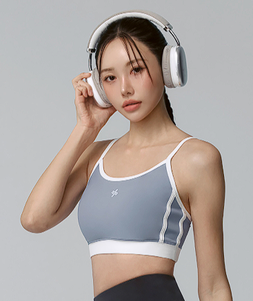 XXMX - Double-line color blocking bra top in Heritage Red_2