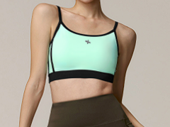 XXMX - Double-line color blocking bra top in Heritage Red_7