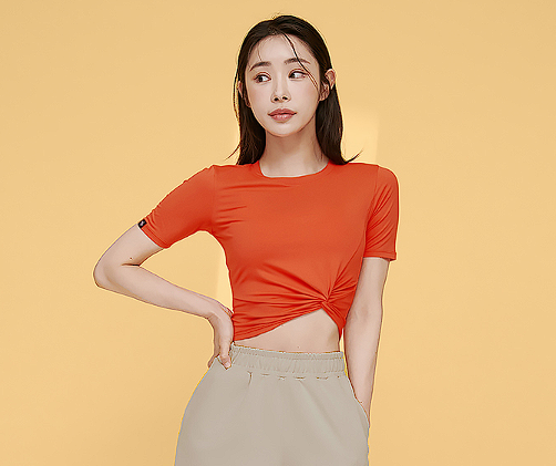 XXMX - Fresh Feather Twist Crop Short Sleeve_7