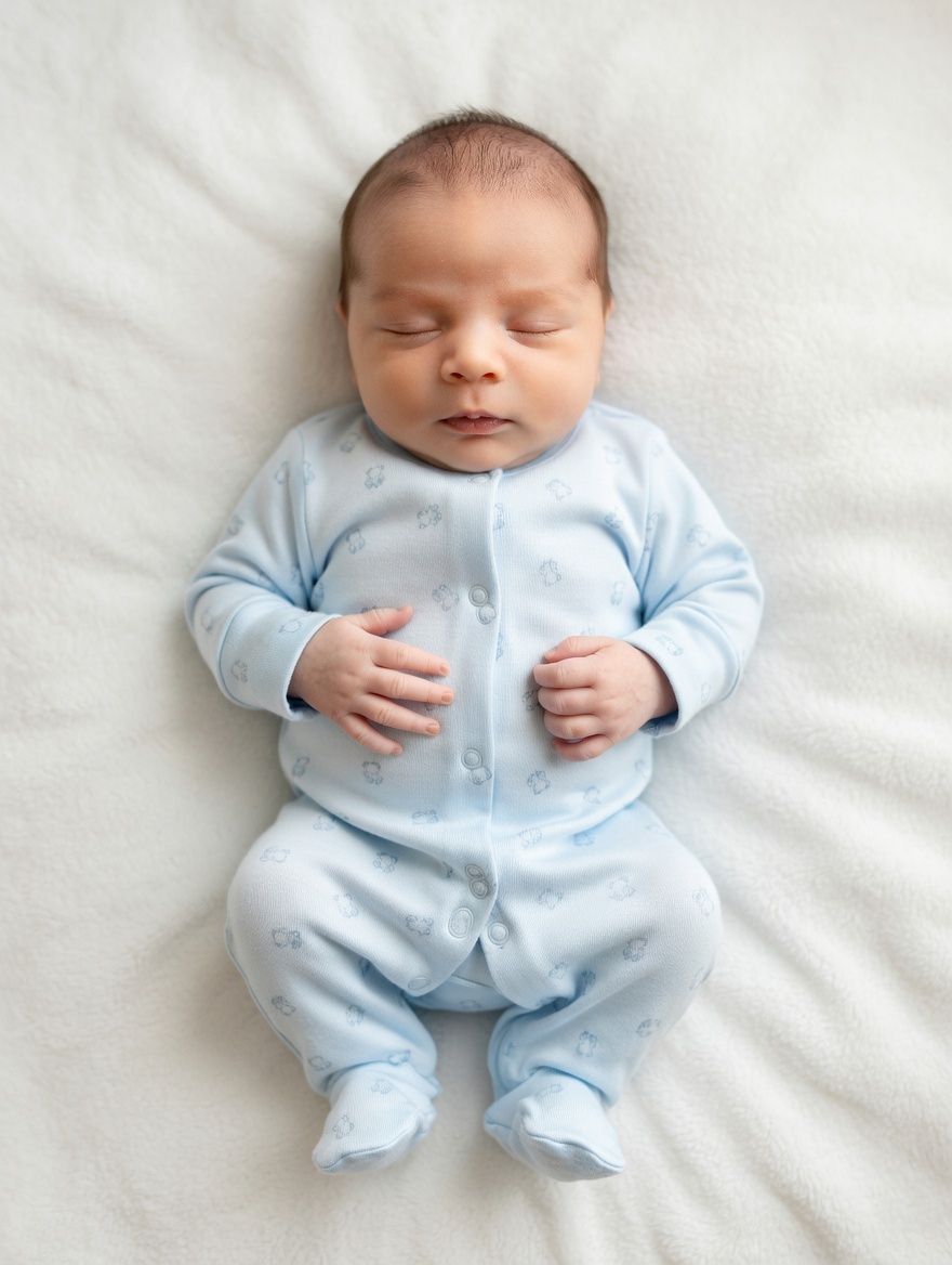 Blue & White Stripe Footed Sleepsuit | Next_0