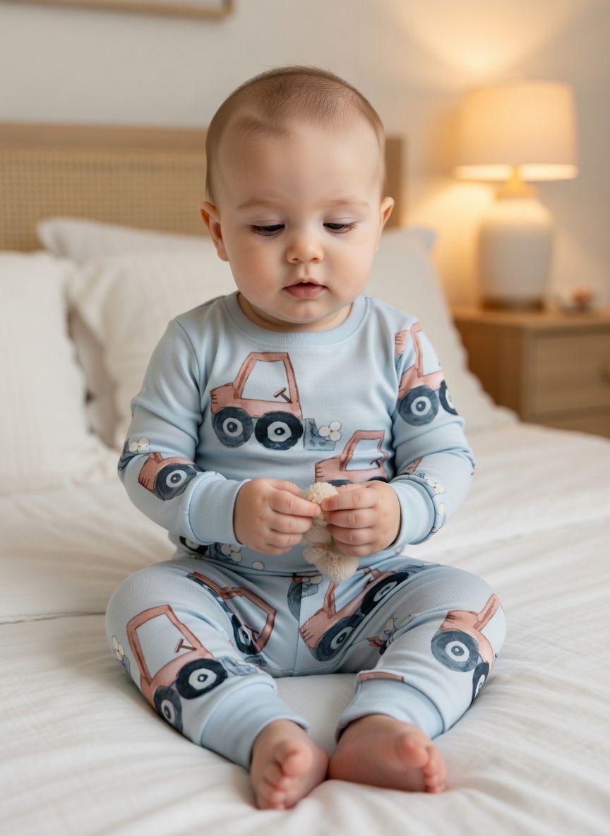 Blue/Ecru Transport Mini Snuggle Pyjamas | Next _8