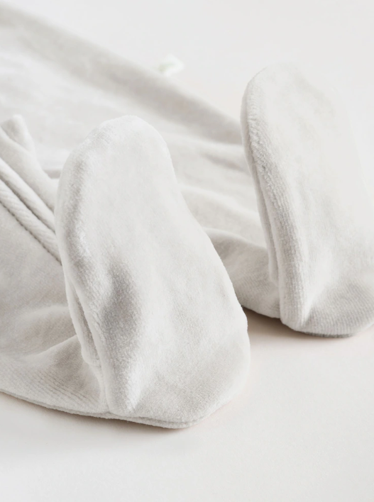 Grey Velour Two Way Zip Baby Sleepsuits | Next_3