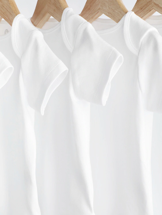 White Essential 5 Pack Short Sleeve Bodysuits | Next_4