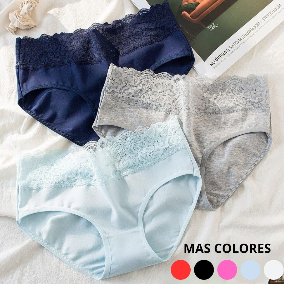 Blumer de algodón cintura alta_0