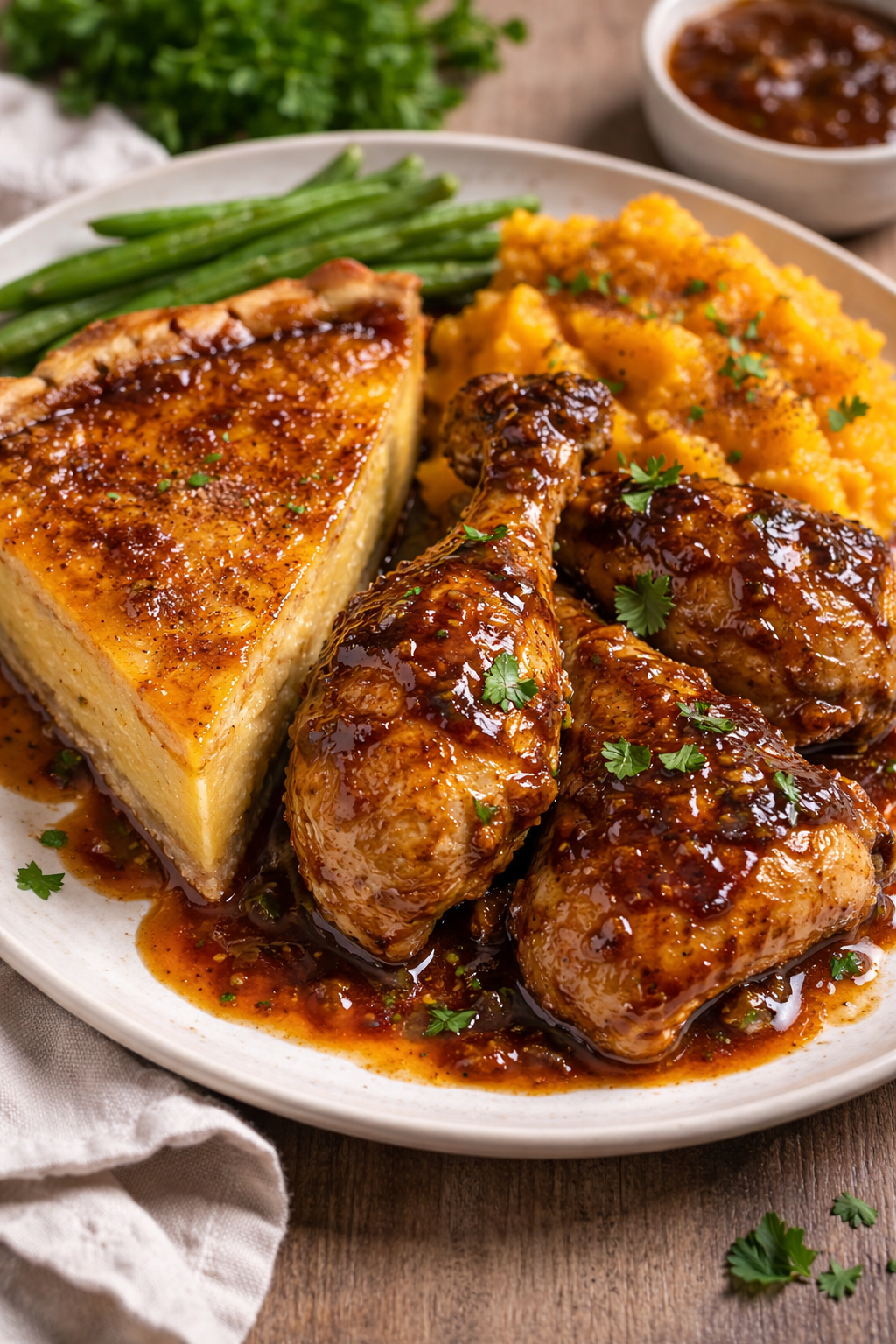 Chutney Chicken Pieces with Pumpkin Tart_0