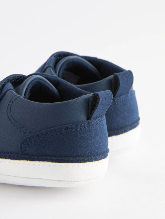 Navy Blue Touch Fastening Baby Trainers  | Next_1