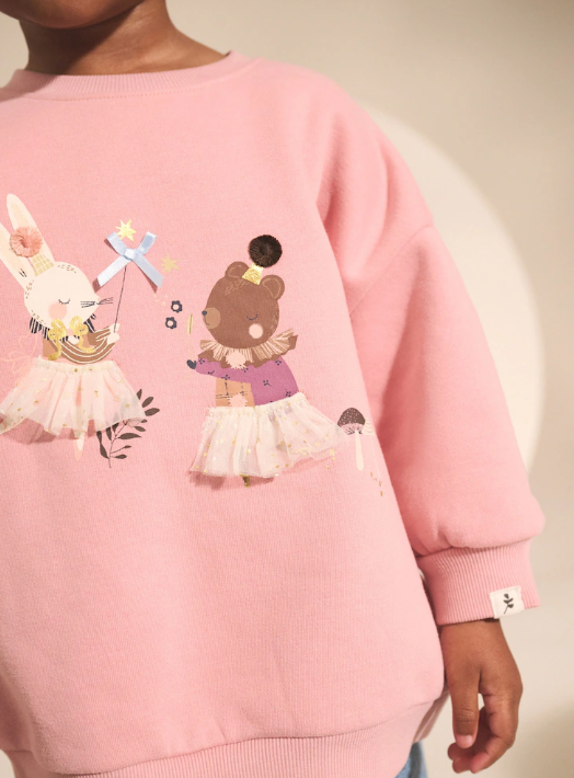 Pink Fairy Characters Crew Neck Sweatshirt | Next_3