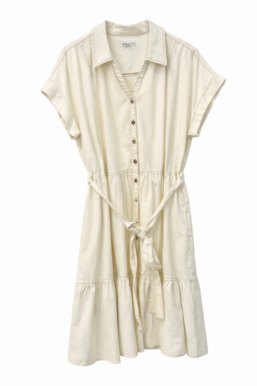 White Jeans Ladies Dress _0