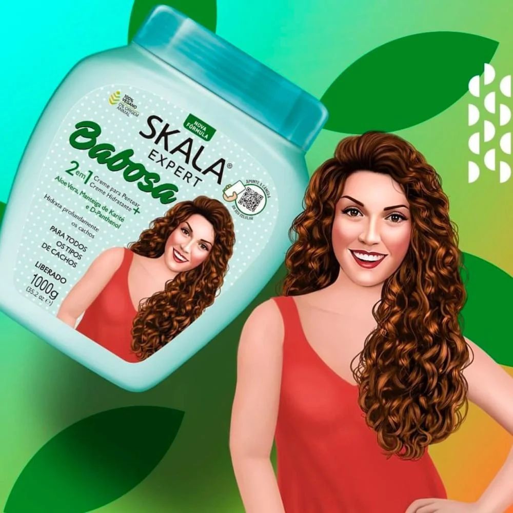 Skala Babosa Aloe Vera 2 in 1 Creme - 1000g | سكالا كريم بابوسا الصبار 2 في 1 - 1000 غرام_0