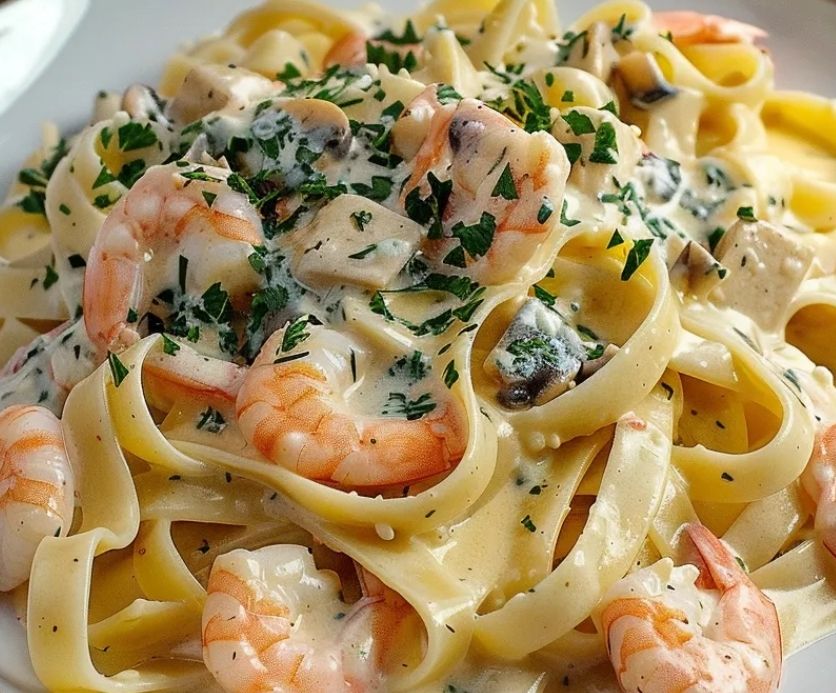 Tagliatelles à la crème Fruits de mers_0