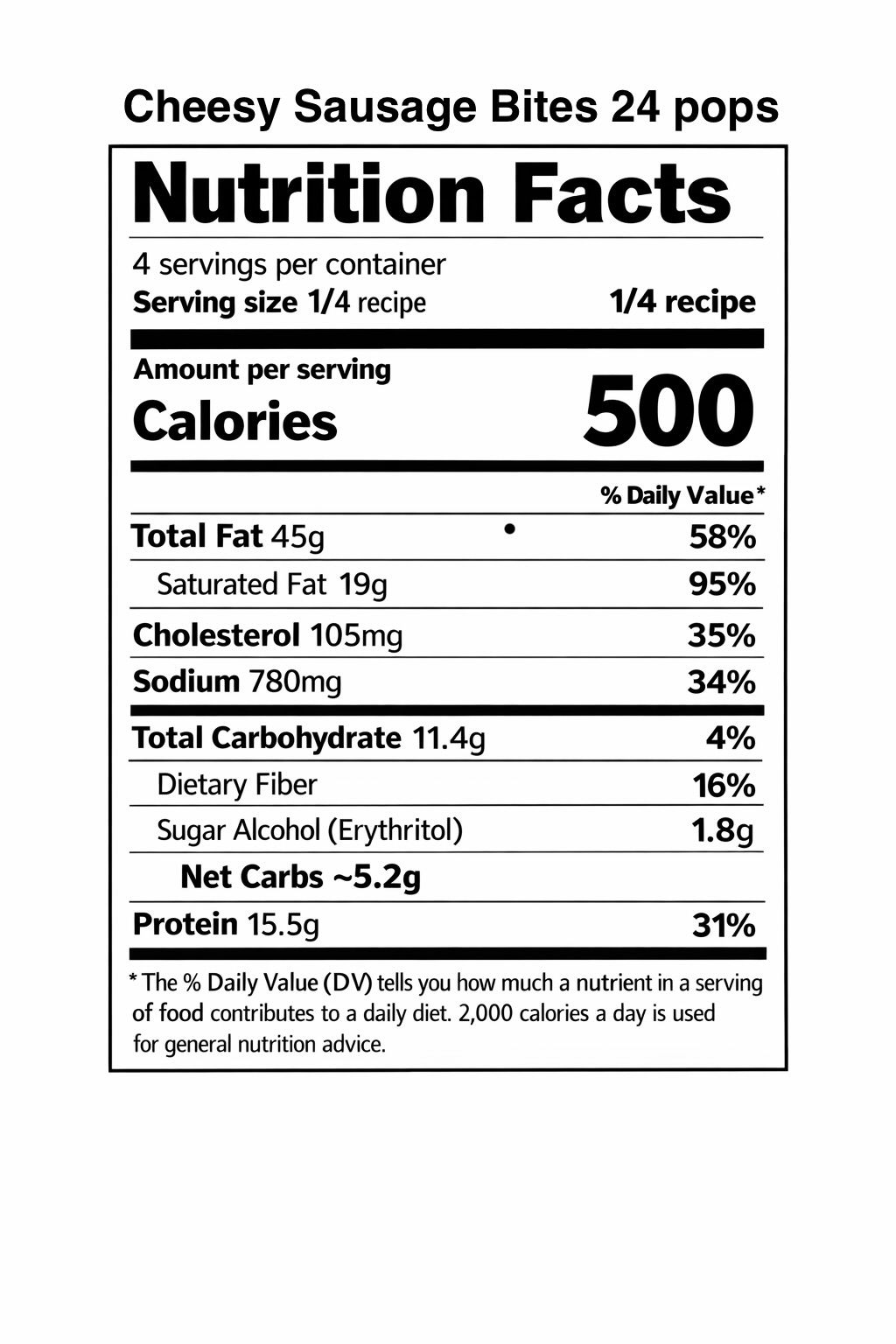 Cheesy Sausage Bites - 24 pops_1