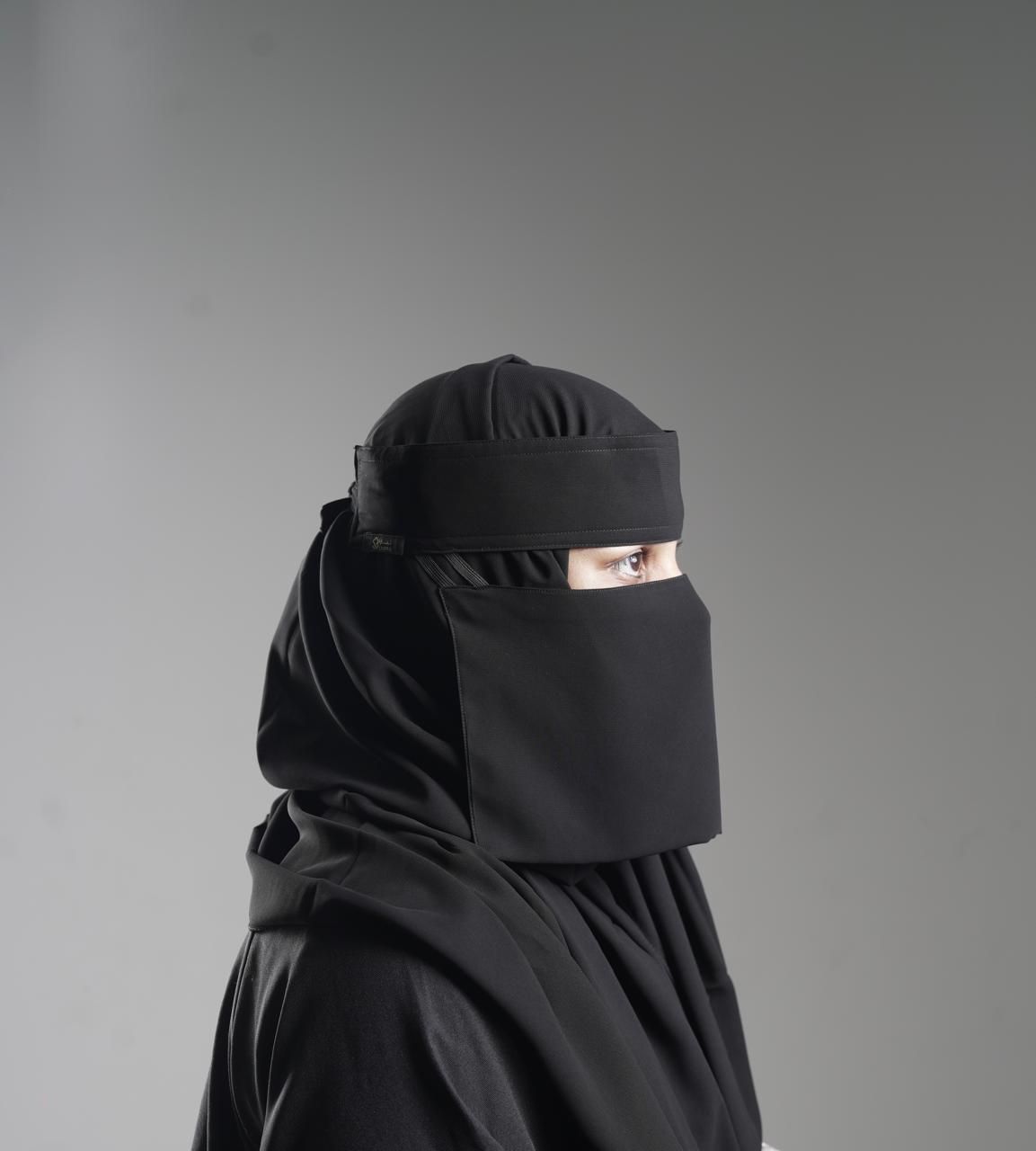 Mini Small Double Elastic Niqab (6 inch / 12 inch)_3