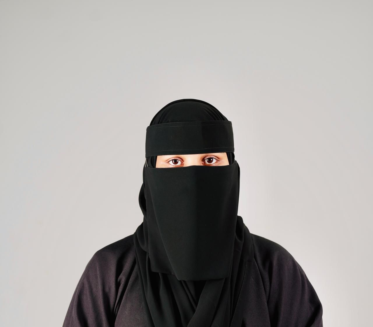 Small Normal Double Elastic Niqab (8inch /12inch)_1